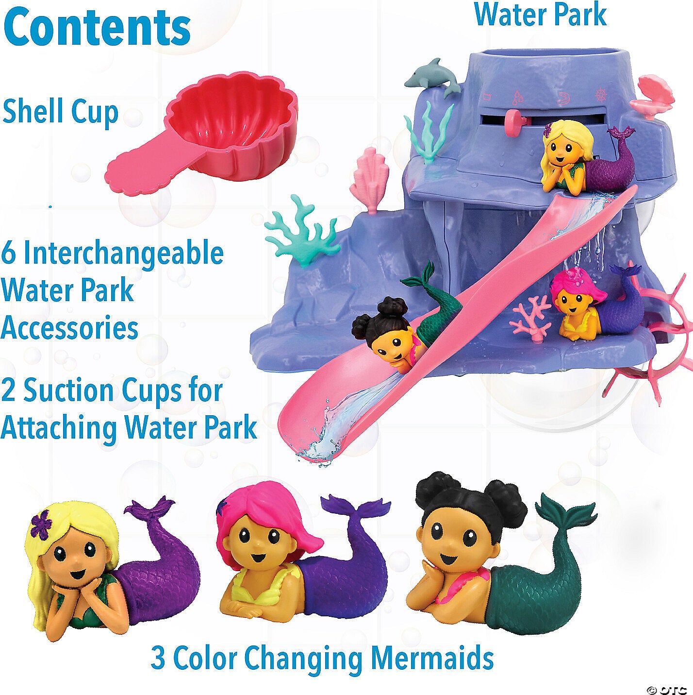 Mermaid Color Splash Water Park Bath Toy Set Gingerbread House Toys