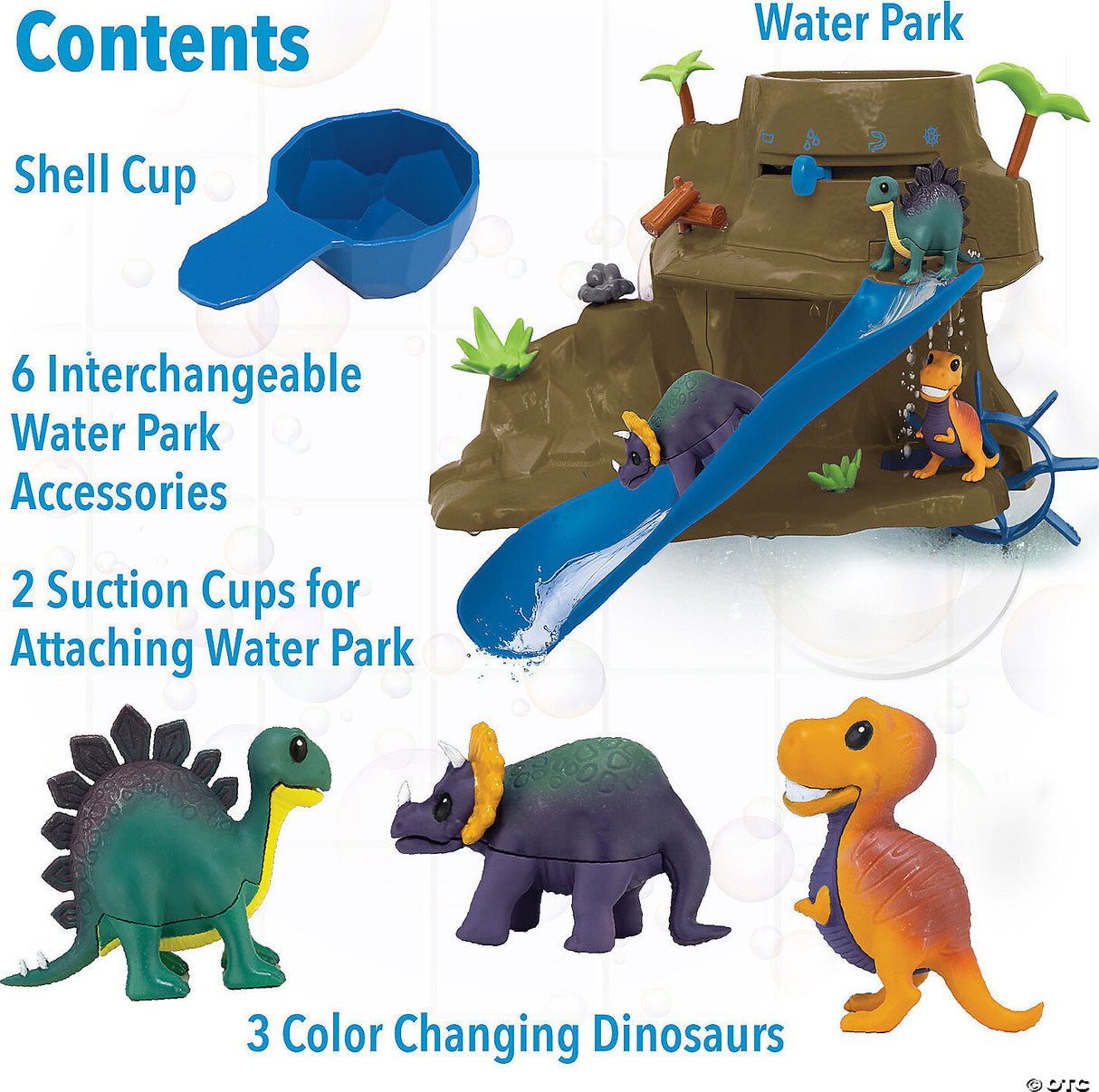 Dinosaur Color Splash Water Park Bath Toy Set