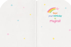 Unicorn & Rainbow Die-Cut Card
