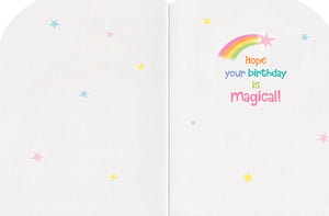 Unicorn & Rainbow Die-Cut Card