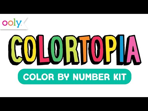 QP直筆キャンバス Colortopia: Color by Number Kit with Paint Markers - Epic
