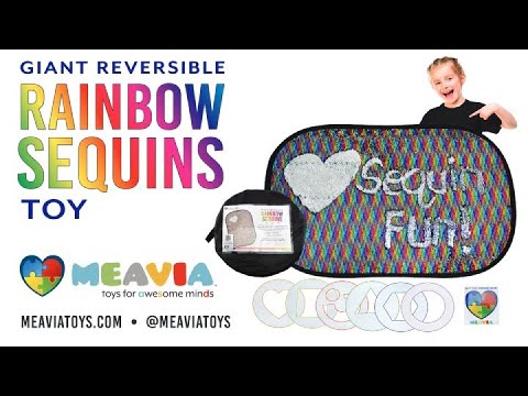 Giant Rainbow Sequins Sensory Toy