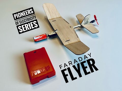 POWERUP Faraday Electric Powered Balsa Wood Airplane Kit