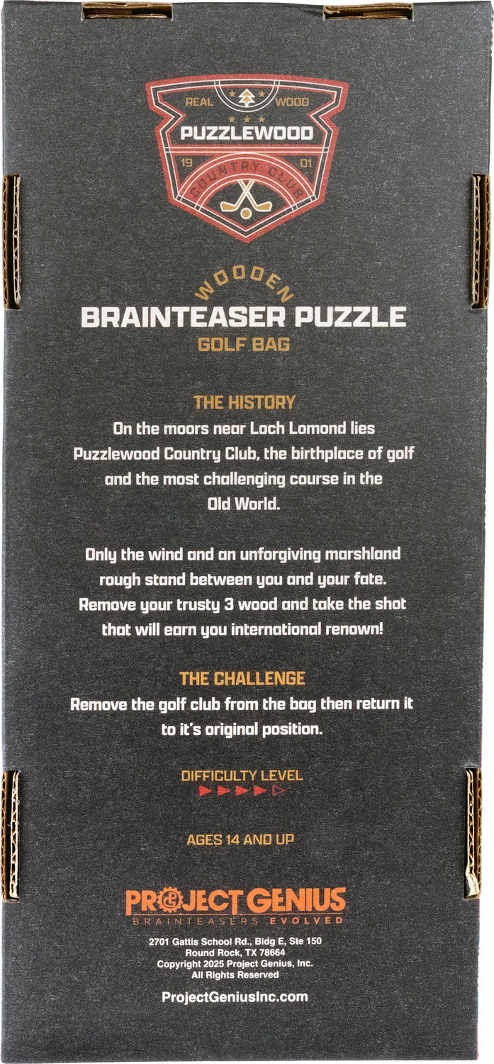 Heritage Wooden Golf Bag Puzzle