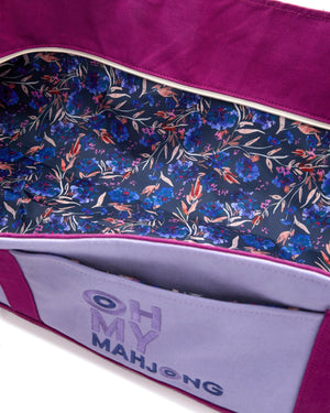 Oh My Mahjong Purple Mat Storage Bag