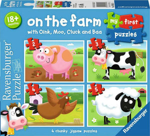 My First Puzzles: On The Farm (2, 3, 4, 5 Piece Puzzles)