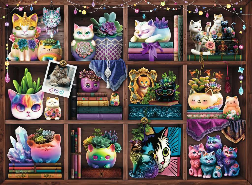 Cubby Cats and Succulents - Gingerbread House Toys