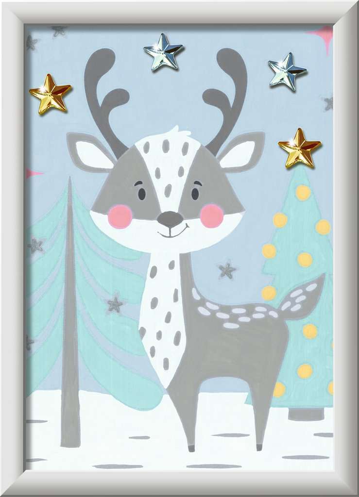 CreArt - Paint by Numbers - Winter Fawn - Paint by numbers for kids 7 years up