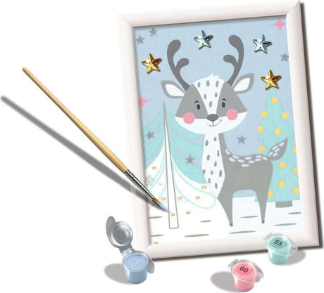 CreArt - Paint by Numbers - Winter Fawn - Paint by numbers for kids 7 years up