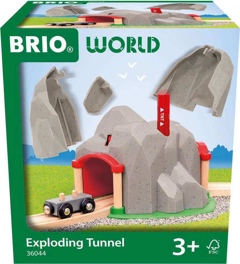 BRIO World Train Set Exploding Mountain Tunnel