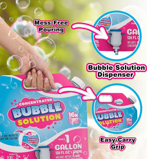 Concentrated Bubble Solution Spouted Refill Pouch 