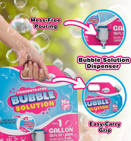 Concentrated Bubble Solution Spouted Refill Pouch 