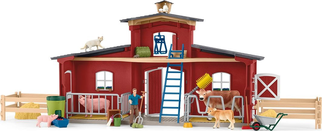 schleich Large Barn with Animals and Accessories Gingerbread