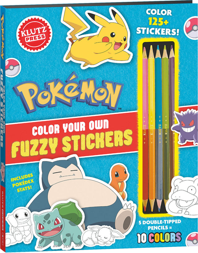 Pokémon Color Your Own Fuzzy Stickers