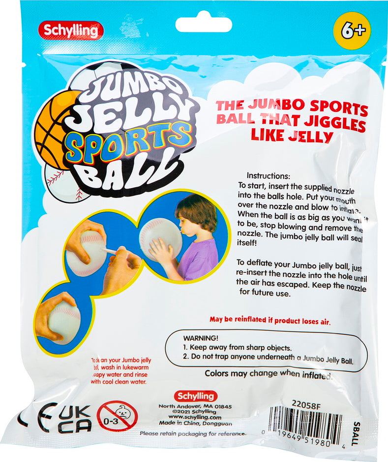 Jumbo Jelly Sports Ball (assorted styles)