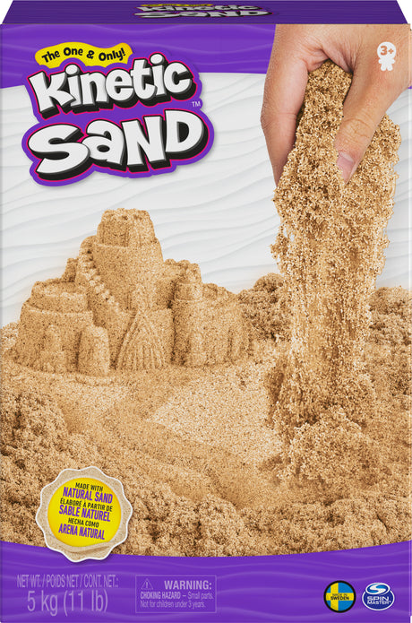 Kinetic Sand, 5kg (11lb) of All-Natural Brown Sensory Toys Play Sand for Mixing, Molding and Creating