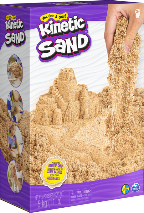 Kinetic Sand, 5kg (11lb) of All-Natural Brown Sensory Toys Play Sand for Mixing, Molding and Creating