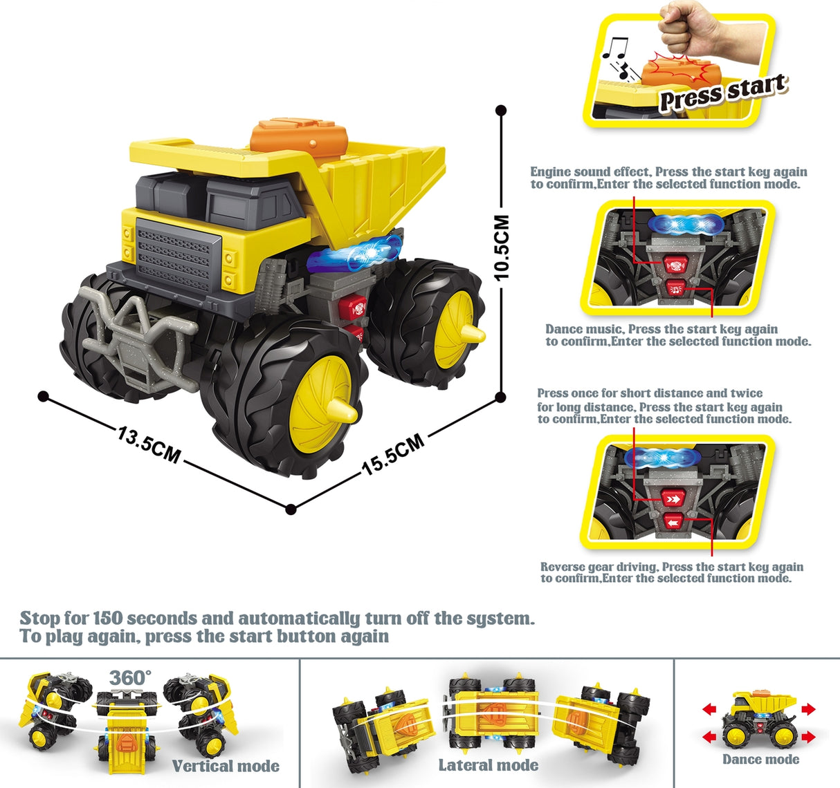 Big Dump Truck w/ Lights & Sounds