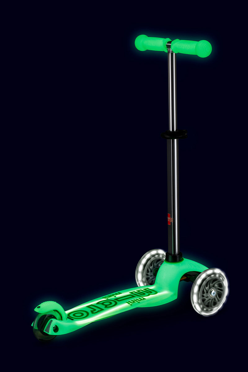 Micro Mini Deluxe Glow LED Plus Scooter - Icy Lime