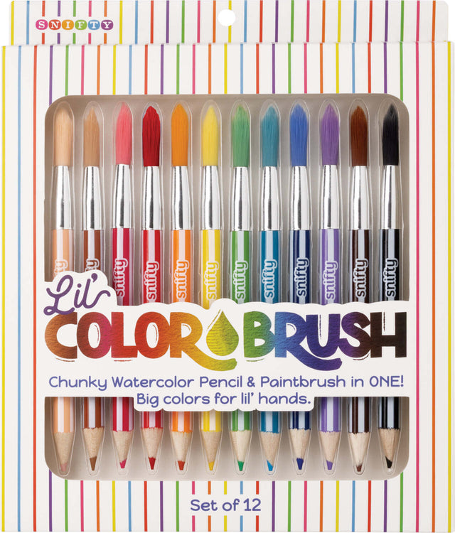 Lil' Color Brush Chunky Watercolor Pencil & Paintbrush in One - Set of 12
