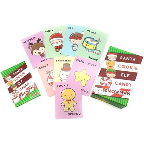 Santa Cookie Elf Candy Snowman Card Game