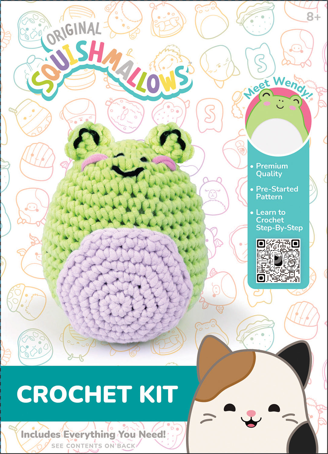 Squishmallow Crochet Kit Wendy Frog Gingerbread House Toys