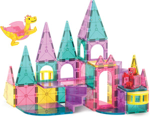 Magna-Tiles Castle DLX + MicroMAGS 48 Piece Set