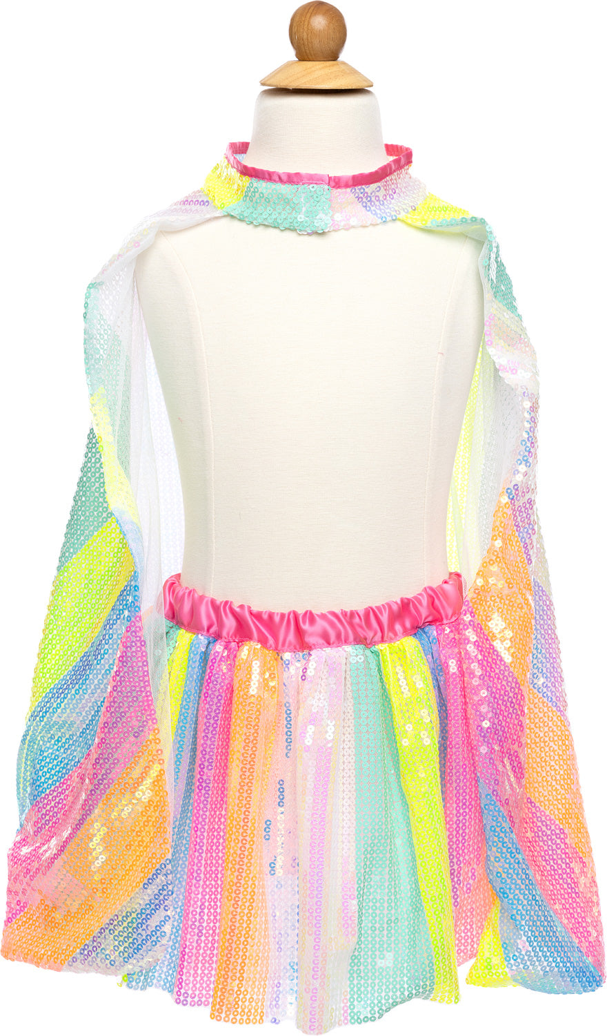 Great Pretenders Stripy Sequins Cape, size 4/6