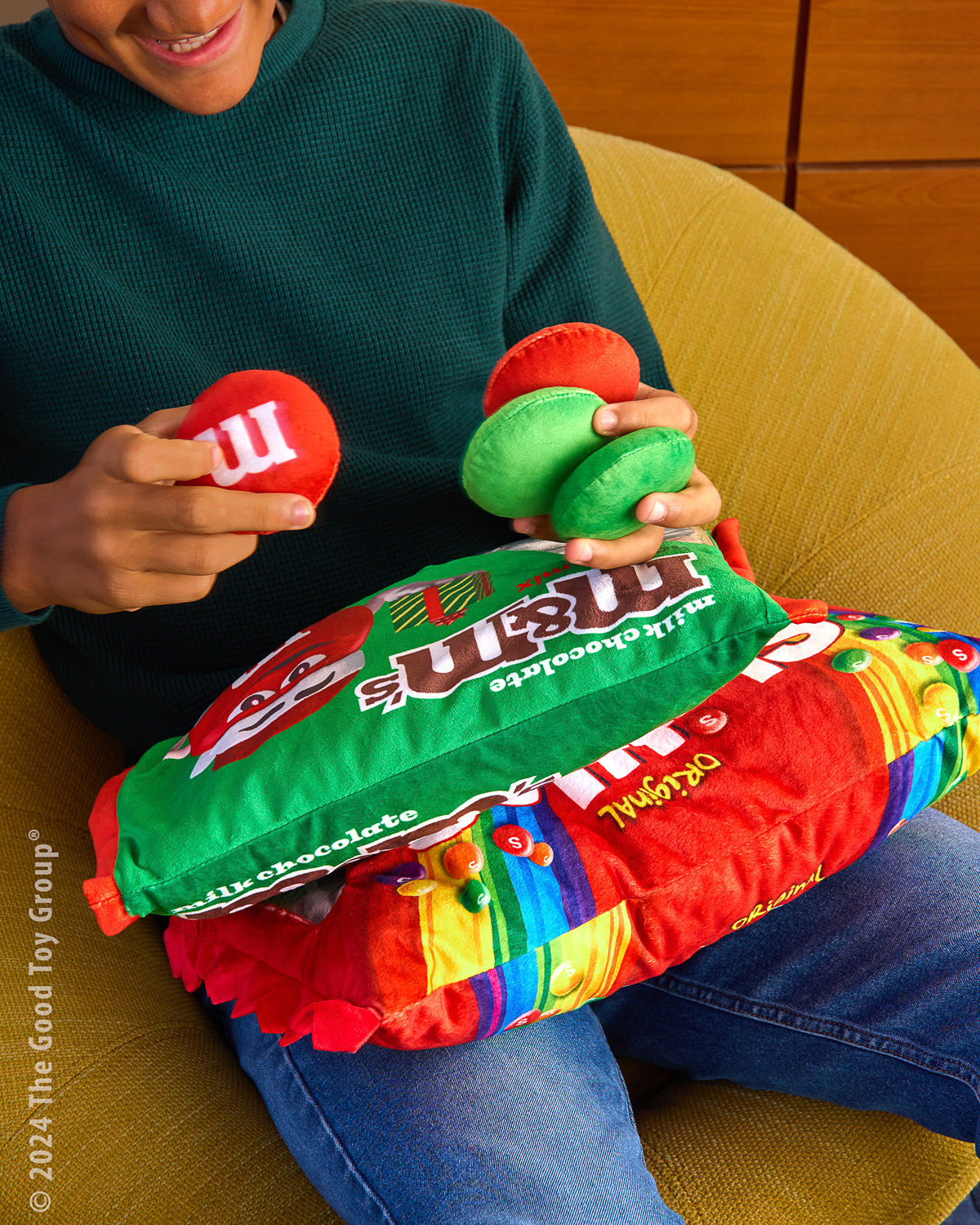 Milk Chocolate M&M's Holiday Mix Packaging Plush