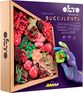 OKTO Sensory Art Wood & Craft Succulents Passion