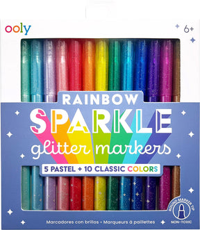 OOLY Rainbow Sparkle Glitter Markers