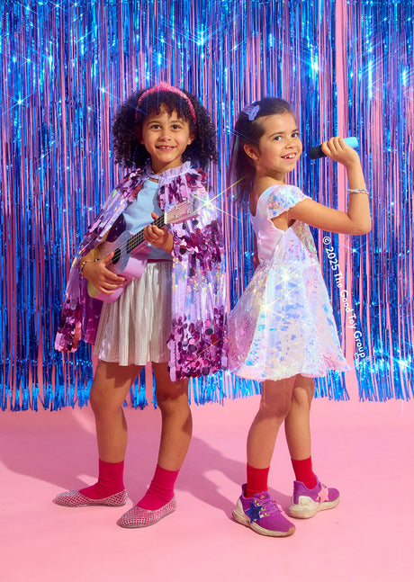 Great Pretenders The 5th Avenue Purple Pailette Cape, size 4/6