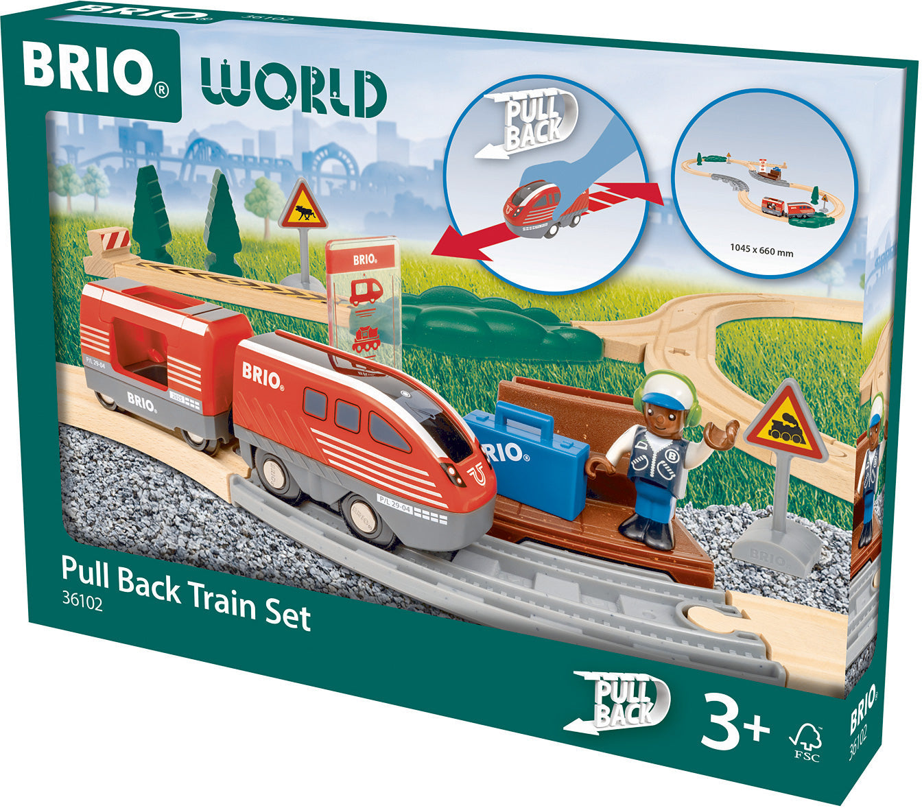 BRIO World Pull Back Train Set - Gingerbread House Toys