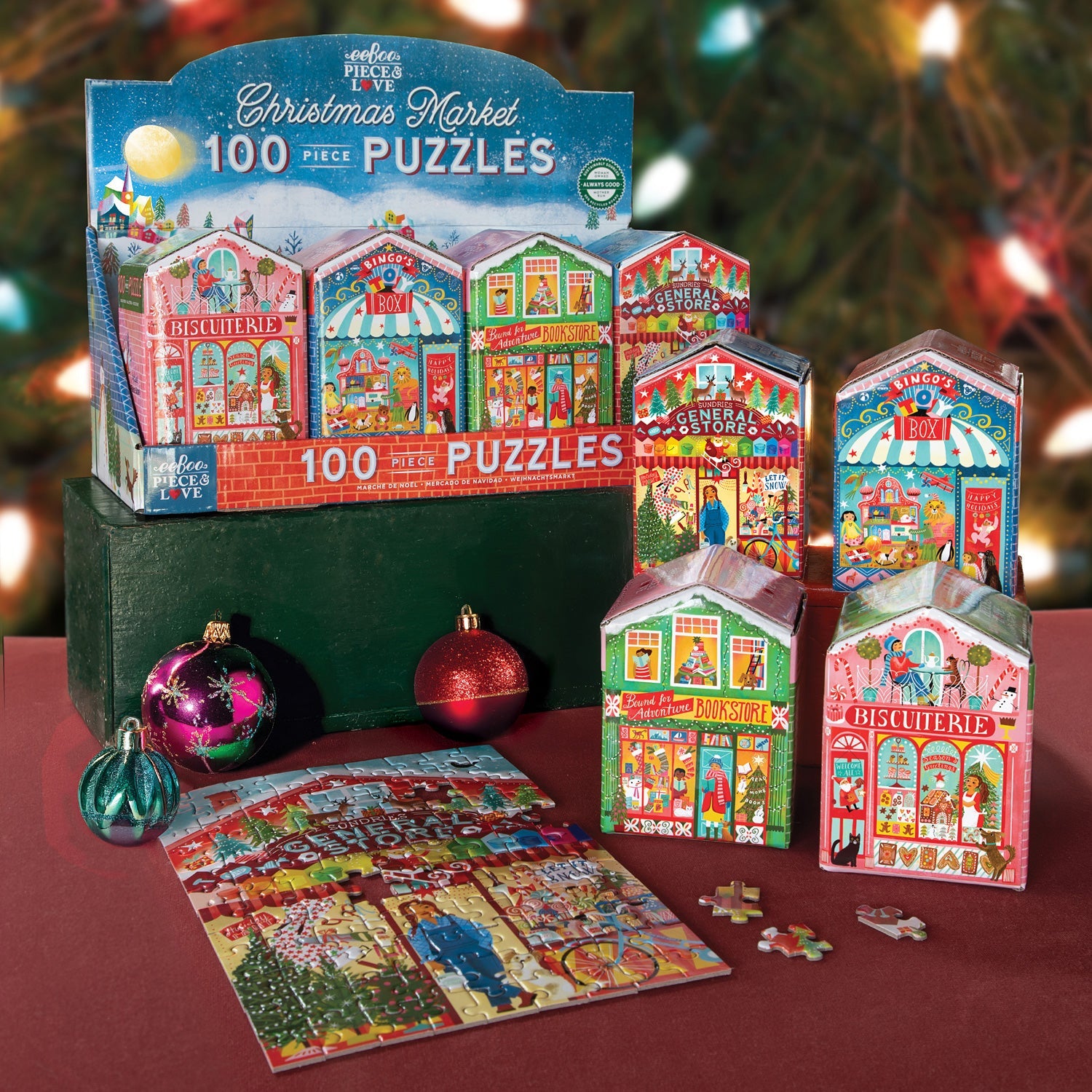 Christmas Market 100 Piece Puzzle - Gingerbread House Toys