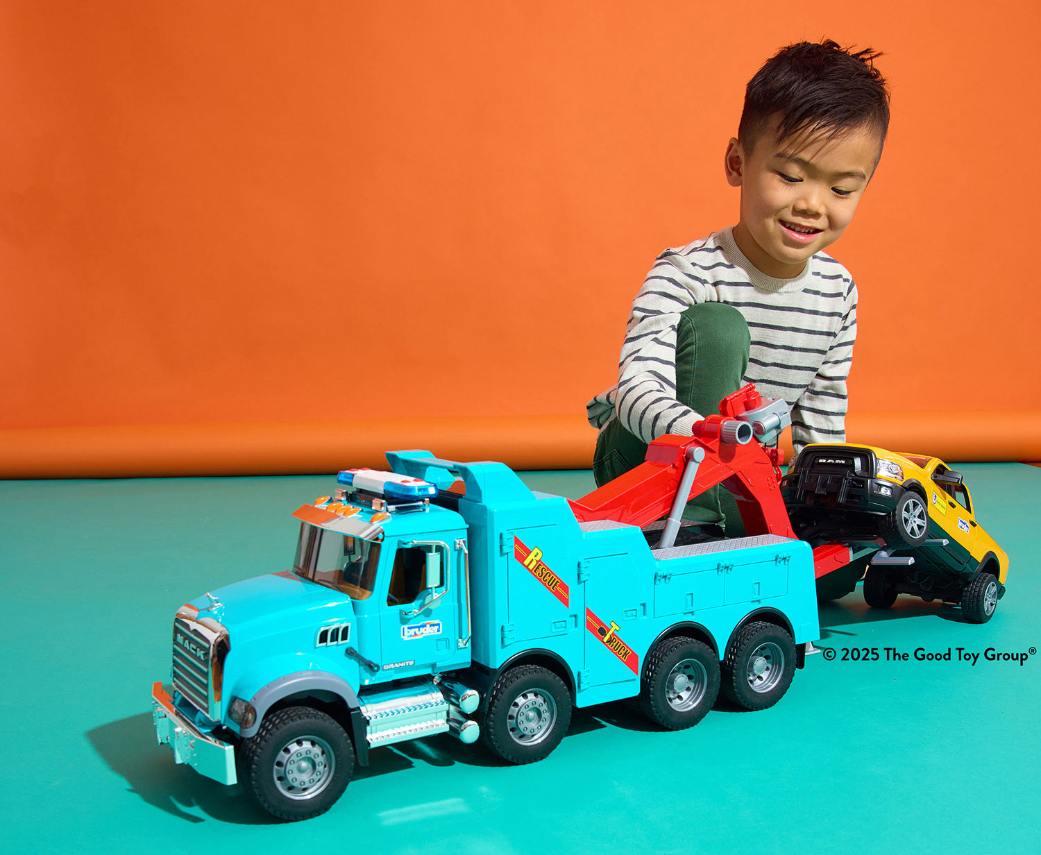 Bruder MACK Granite Recovery and Towing Truck with Light & Sound