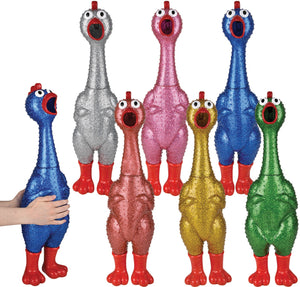 Giant Sparkle Rubber Chicken