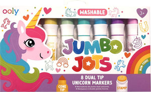 Jumbo Jots 8 Dual Tip Unicorn Markers
