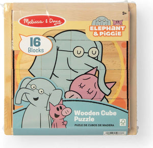 Mo Willems' Elephant & Piggie Wooden Cube Puzzle
