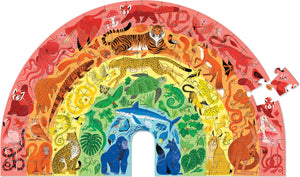 Animals 100 pc Rainbow-Shaped Puzzle