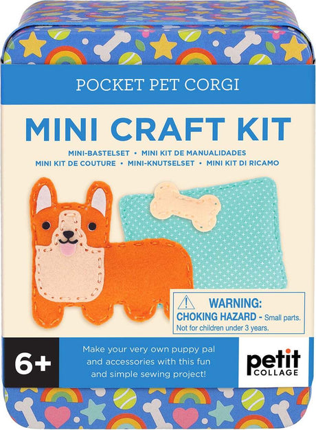 Petit Collage Mini Craft Kit: Pocket Corgi