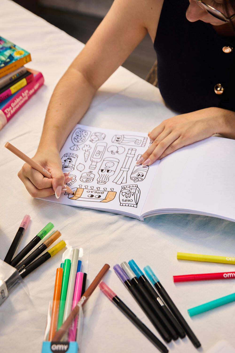 Cozy Art Yummy Food Coloring Notebook