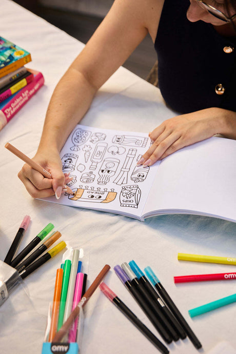 Cozy Art Yummy Food Coloring Notebook