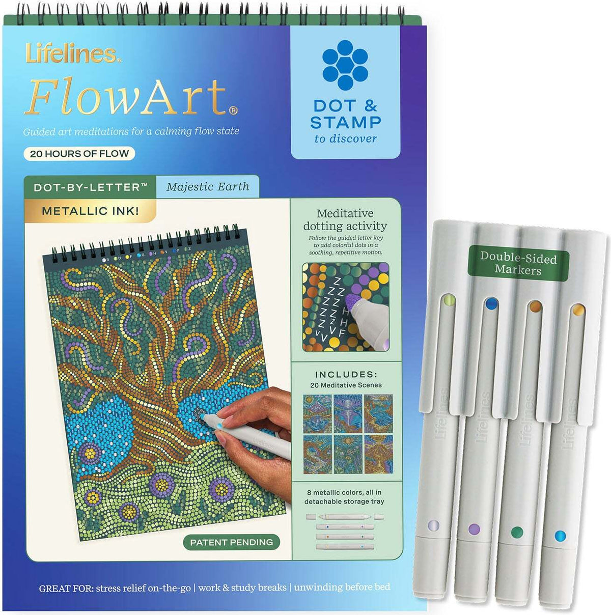 Lifelines FlowArt Dot-By-Letter Metallic Ink - Majestic Earth