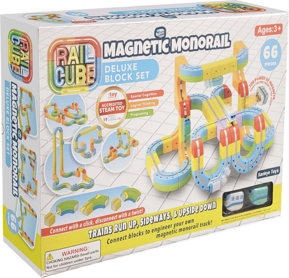 Rail Cube Magnetic Monorail Deluxe Block Set