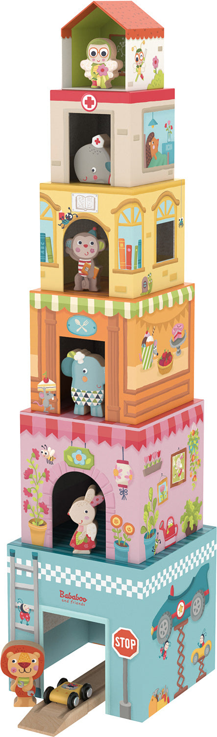 Tower House Stacking Game