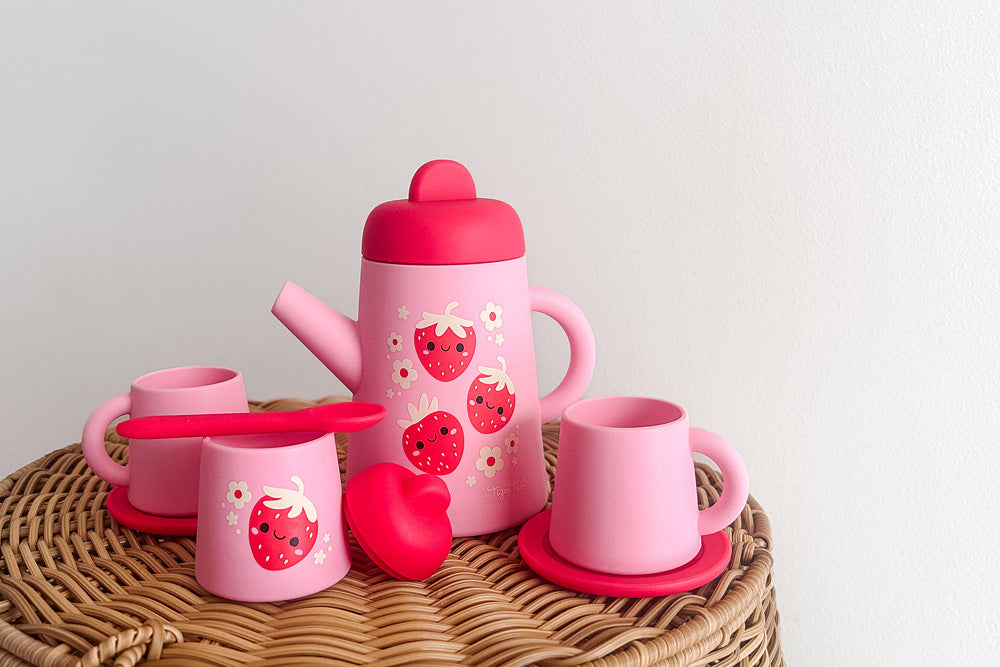 Silicone Tea Set: Strawberry Patch