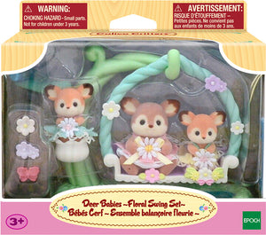 Calico Critters Deer Babies Floral Swing Set