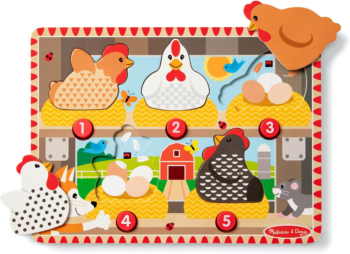Push to Pop Puzzle Happy Hens