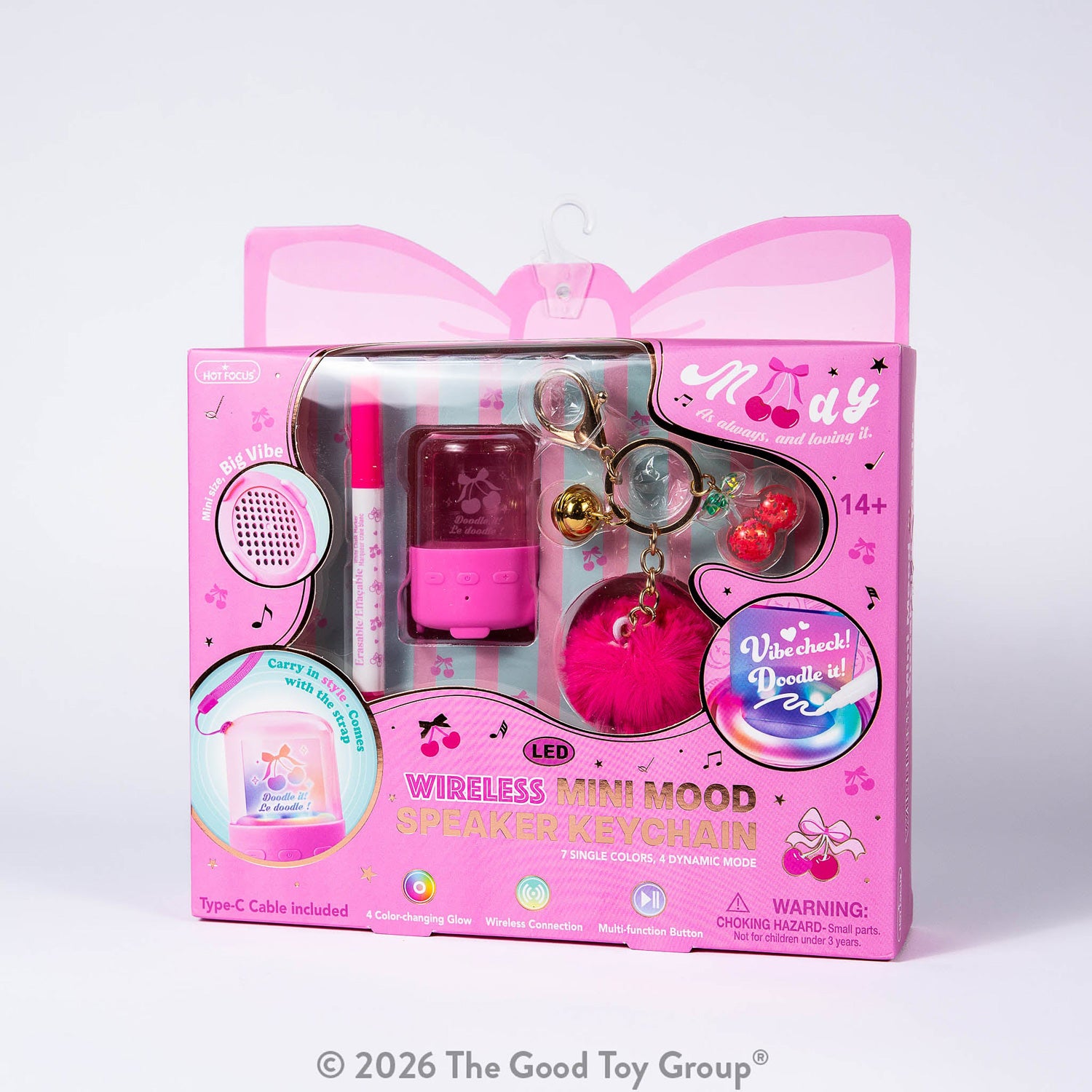 LED Wireless Mini Mood Speaker Keychain - Gingerbread House Toys