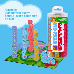 Stack-a-pillars: Dice Stacking Game